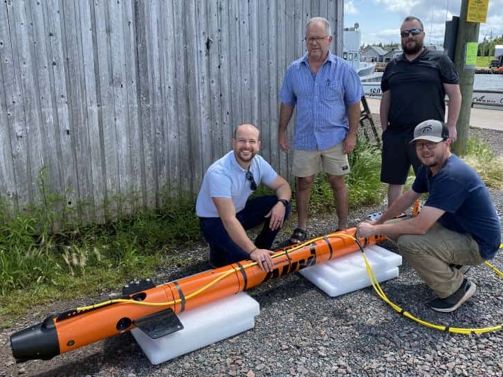 Early prototype of MarineNav's AUV