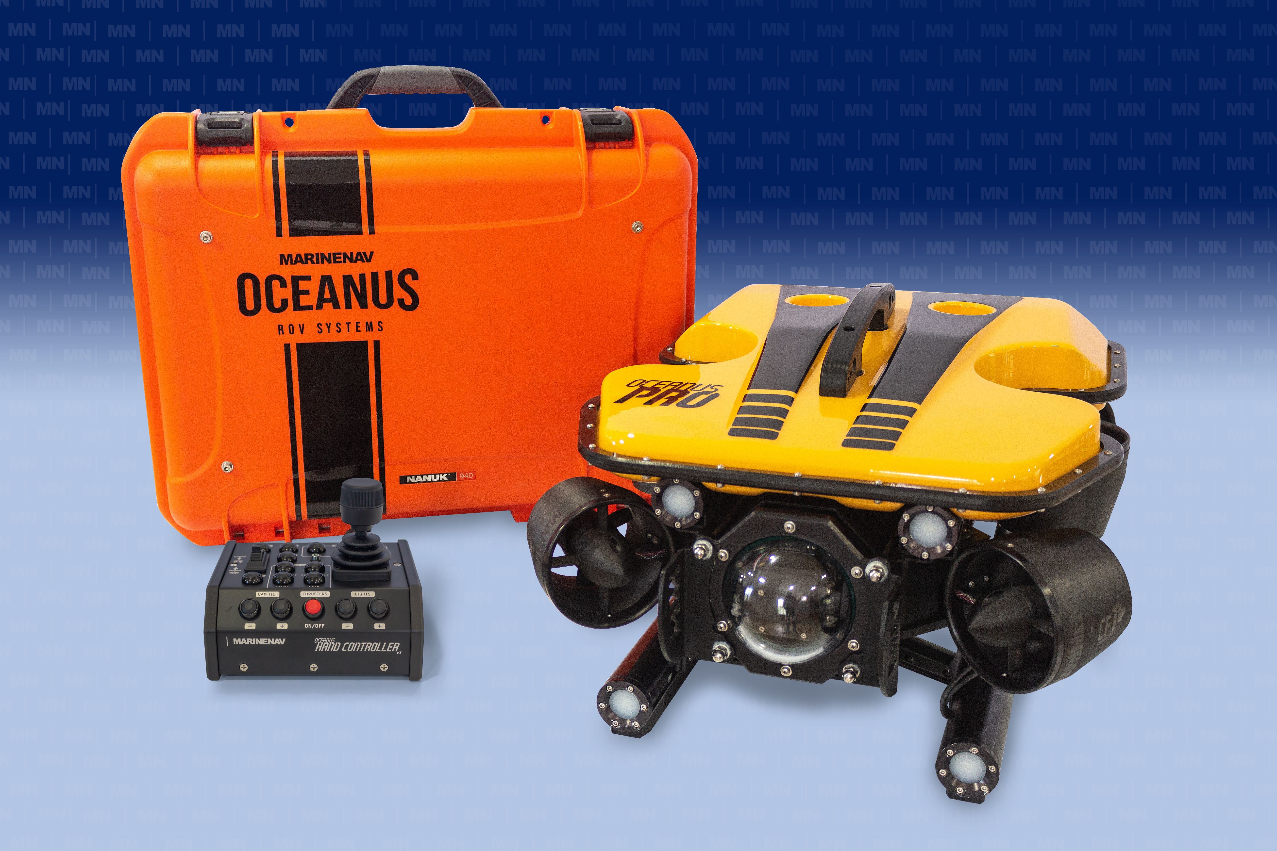 The Oceanus Pro ROV system. Our most popular ROV system includes the Oceanus Pro ROV, a Mini/Pro topside control case and a Oceanus hand controller (v3.0)