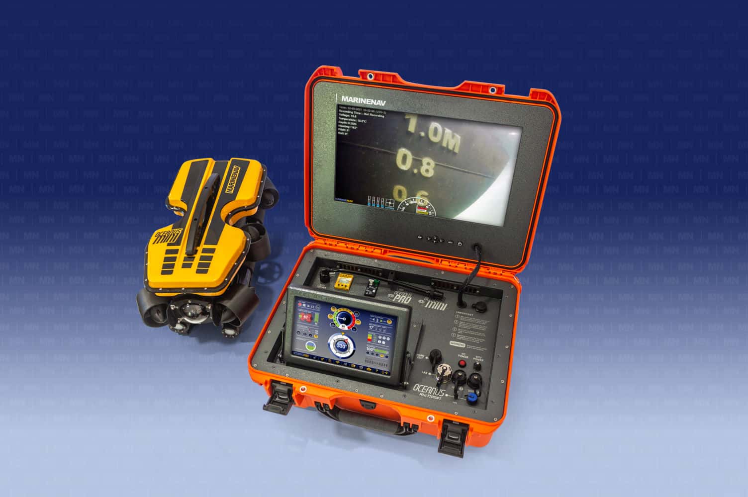 The Oceanus Mini/Pro topside is compatible with both Oceanus Mini and Pro ROVs and tether