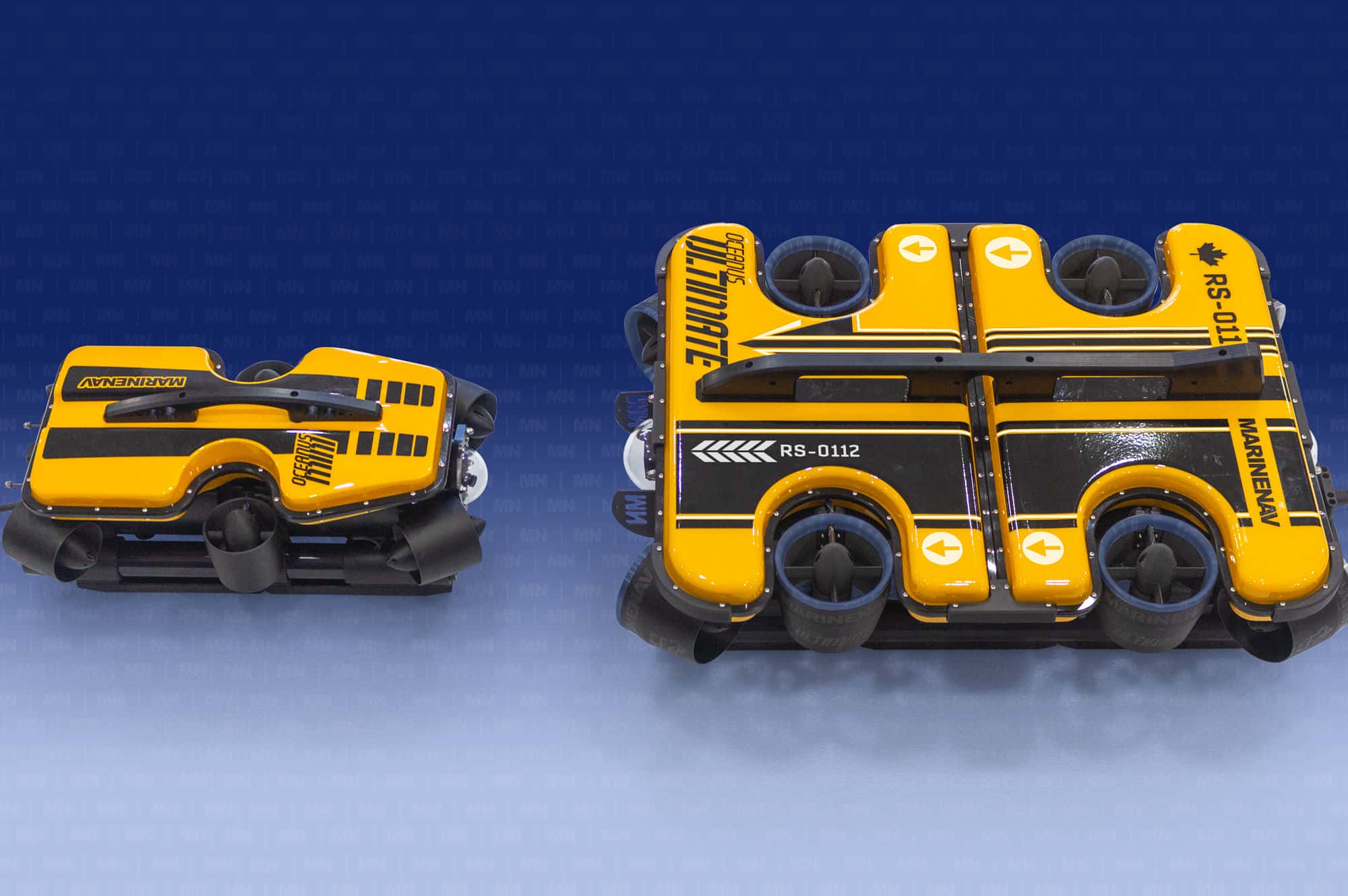 Size comparison between the Oceanus Mini and Oceanus Ultimate ROV