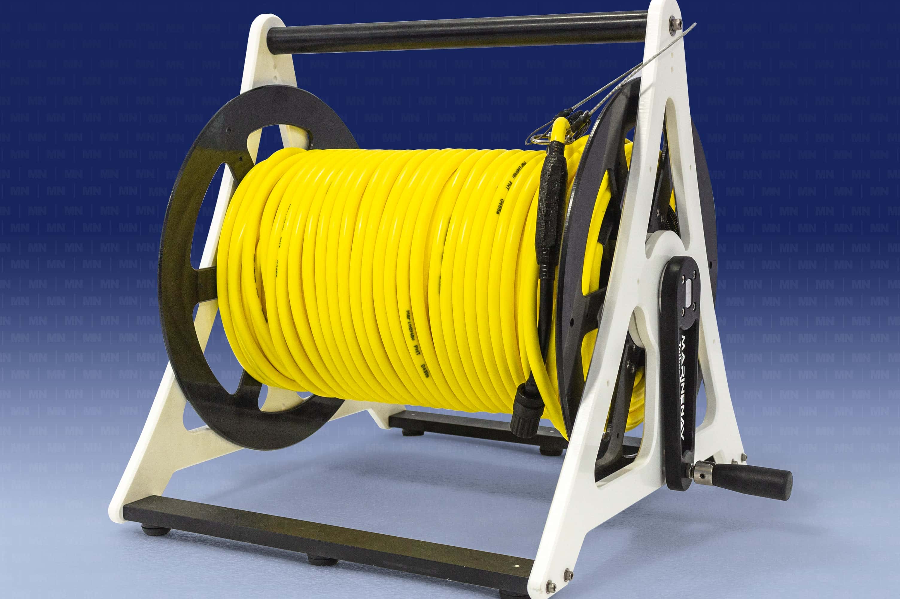 MarineNav's standard Tether Deployment System provides controlled deployment and retrieval of tether lengths of up to 180m (590 ft)