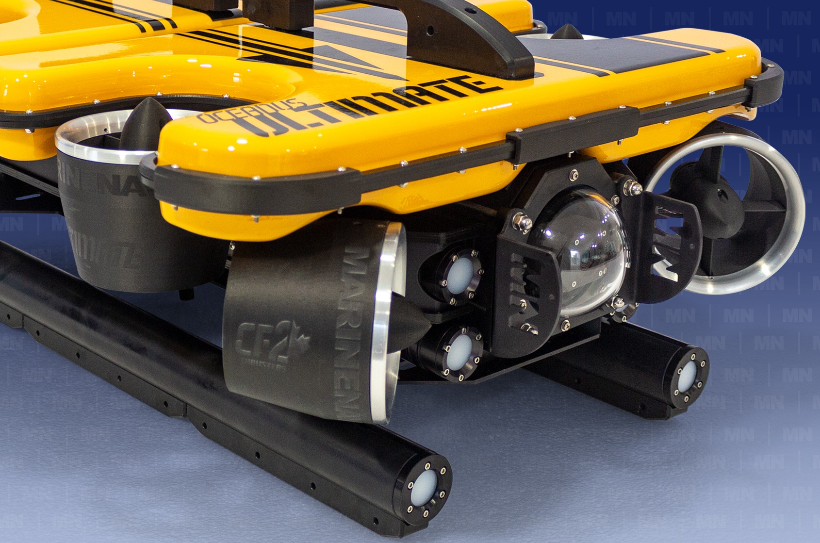ROV chassis is manufactured from anodized metal.